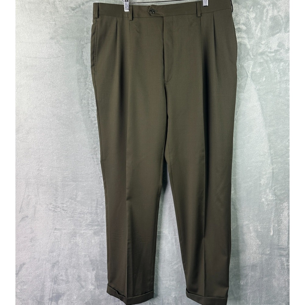 Jos A Bank Signature Collection Mens 38L Brown Wool Dress Pants*